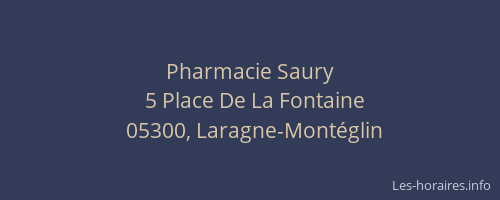Pharmacie Saury