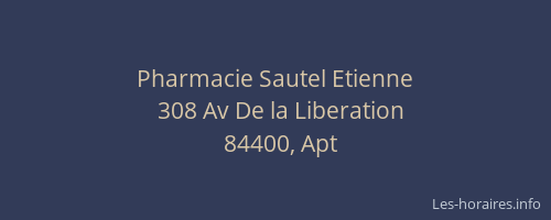 Pharmacie Sautel Etienne