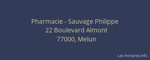 Pharmacie - Sauvage Philippe