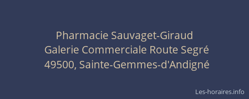 Pharmacie Sauvaget-Giraud