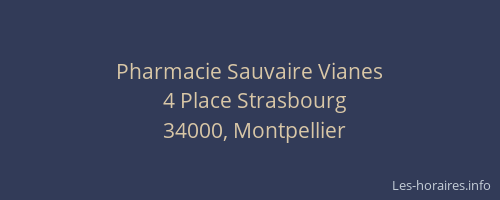 Pharmacie Sauvaire Vianes