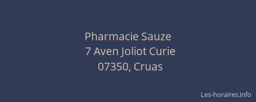 Pharmacie Sauze