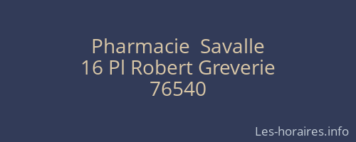 Pharmacie  Savalle