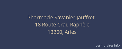 Pharmacie Savanier Jauffret