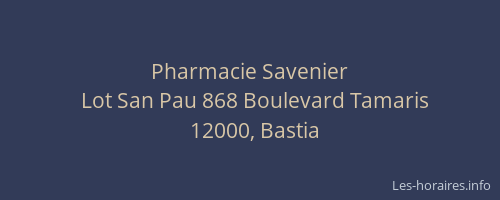 Pharmacie Savenier