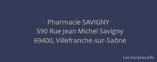Pharmacie SAVIGNY