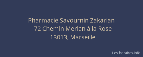 Pharmacie Savournin Zakarian