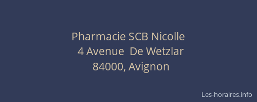Pharmacie SCB Nicolle