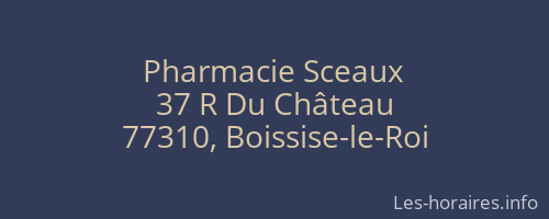 Pharmacie Sceaux