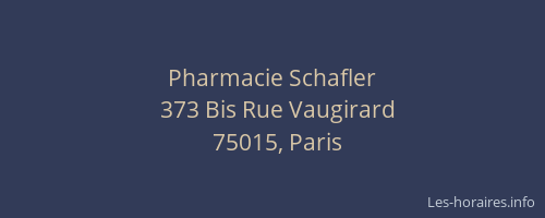 Pharmacie Schafler