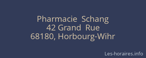 Pharmacie  Schang