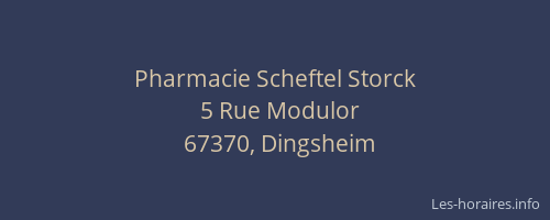 Pharmacie Scheftel Storck