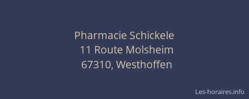 Pharmacie Schickele