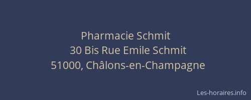 Pharmacie Schmit