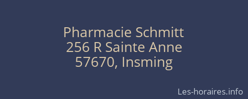 Pharmacie Schmitt