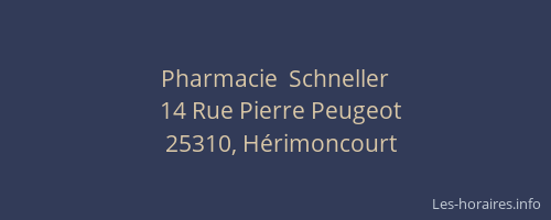 Pharmacie  Schneller