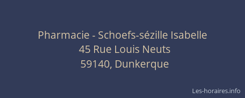 Pharmacie - Schoefs-sézille Isabelle