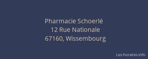 Pharmacie Schoerlé