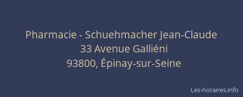 Pharmacie - Schuehmacher Jean-Claude