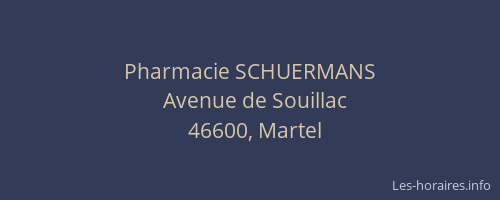 Pharmacie SCHUERMANS