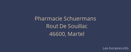 Pharmacie Schuermans