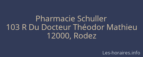 Pharmacie Schuller