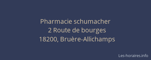 Pharmacie schumacher