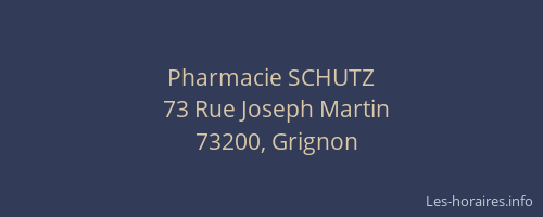Pharmacie SCHUTZ
