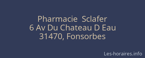 Pharmacie  Sclafer