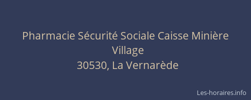 Pharmacie S&eacute;curit&eacute; Sociale Caisse Mini&egrave;re