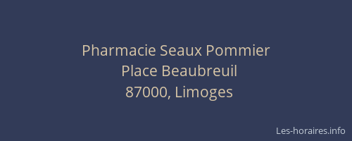 Pharmacie Seaux Pommier