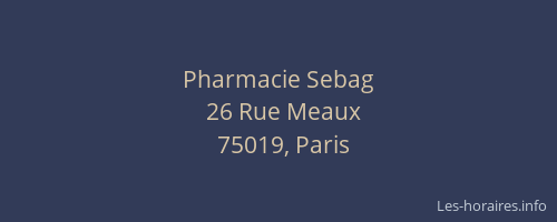 Pharmacie Sebag