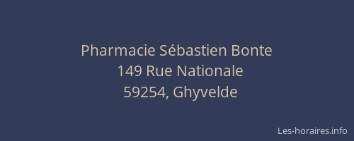 Pharmacie Sébastien Bonte
