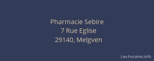 Pharmacie Sebire