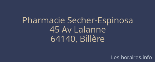 Pharmacie Secher-Espinosa