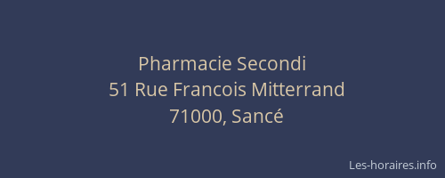 Pharmacie Secondi