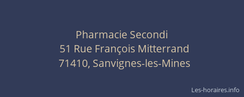 Pharmacie Secondi
