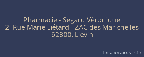 Pharmacie - Segard Véronique