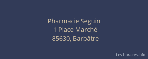 Pharmacie Seguin