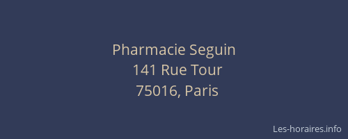 Pharmacie Seguin
