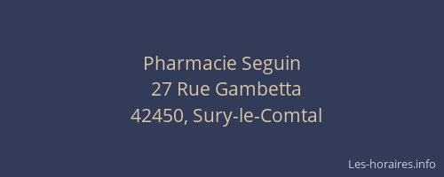 Pharmacie Seguin