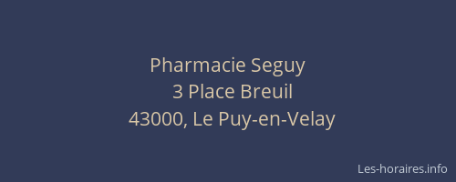 Pharmacie Seguy