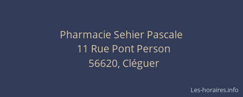 Pharmacie Sehier Pascale