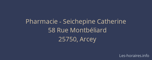 Pharmacie - Seichepine Catherine