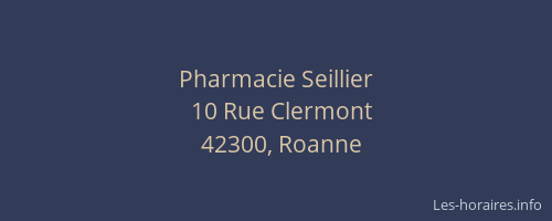 Pharmacie Seillier