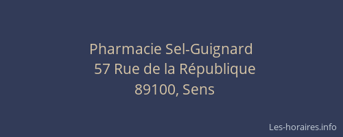 Pharmacie Sel-Guignard