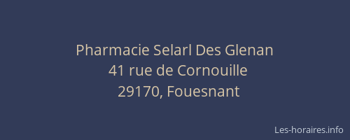 Pharmacie Selarl Des Glenan