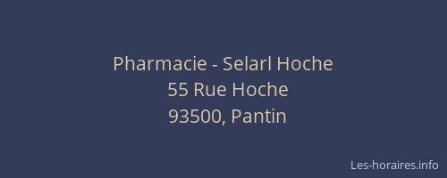 Pharmacie - Selarl Hoche