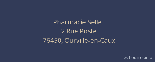 Pharmacie Selle