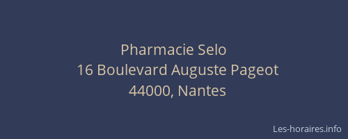 Pharmacie Selo